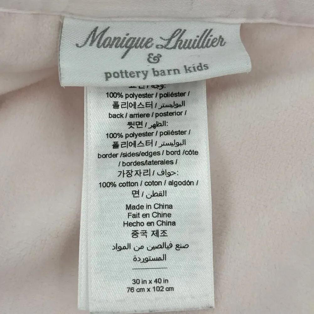 Monique Lhuillier Pottery Barn Kids Channel Faux‎ Fur Baby Blanket Blush Pink